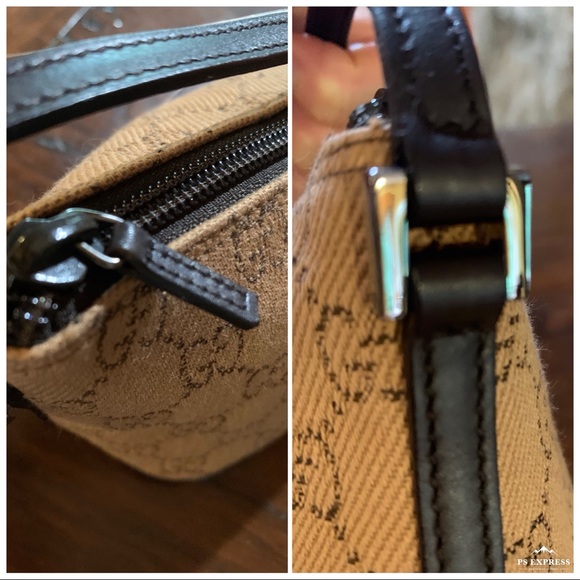 -❌SOLD❌✳️AUTH GUCCI ICONIC PRINT TAB POCHETTE EUC - Picture 12 of 14